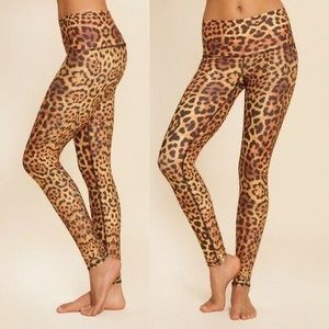 Teeki full length leopard leggings size XS